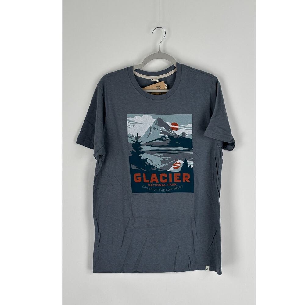 The Landmark Project Glacier National Park Short Sleeve Tee Unisex Large New
